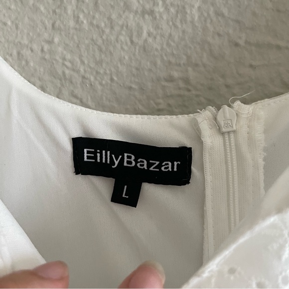 Cotton Eyelet Ruffle hem Dress - Picture 12 of 13